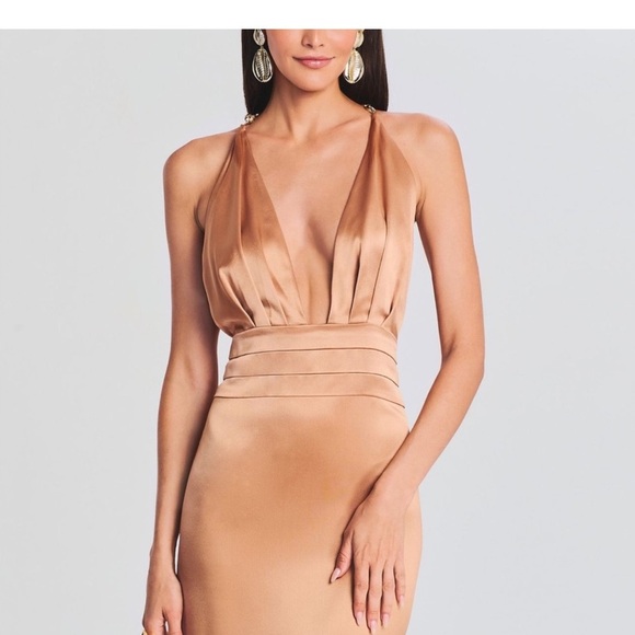 NWT Retrofete Tasha Dress in almond - shell chain straps - size S - Picture 7 of 10